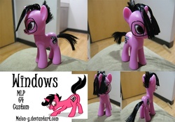 Size: 720x504 | Tagged: safe, artist:melon-y, oc, oc only, oc:windows, pony, brushable, customized toy, irl, photo, solo, toy