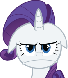 Size: 4109x4683 | Tagged: safe, artist:felix-kot, rarity, pony, unicorn, g4, absurd resolution, ears back, frown, simple background, solo, transparent background, unamoosed face, unamused, vector