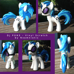 Size: 668x660 | Tagged: safe, artist:nsomniotic, dj pon-3, vinyl scratch, pony, g4, brushable, customized toy, glasses, irl, photo, solo, toy