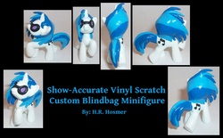 Size: 2344x1452 | Tagged: safe, artist:gryphyn-bloodheart, dj pon-3, vinyl scratch, pony, g4, customized toy, glasses, irl, photo, solo, toy