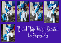 Size: 592x417 | Tagged: safe, artist:stripeybelly, dj pon-3, vinyl scratch, pony, g4, customized toy, glasses, irl, photo, solo, toy