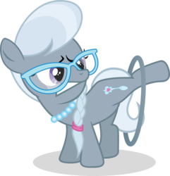 Size: 3738x3882 | Tagged: safe, artist:felix-kot, silver spoon, earth pony, pony, g4, female, filly, glasses, loop-de-hoop, simple background, solo, transparent background, vector