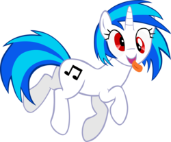Size: 900x745 | Tagged: safe, artist:bengo538, dj pon-3, vinyl scratch, pony, unicorn, g4, cutie mark, derp, female, hooves, horn, mare, open mouth, simple background, solo, tongue out, transparent background, vector