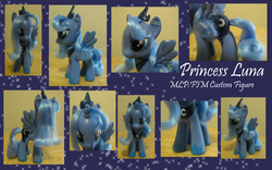 Size: 2424x1509 | Tagged: safe, artist:merriweather-flight, princess luna, pony, g4, brushable, customized toy, irl, photo, solo, toy