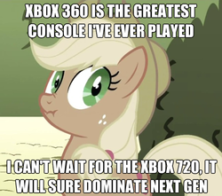 Size: 625x553 | Tagged: safe, applejack, g4, image macro, liar face, liarjack