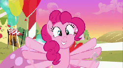 Size: 400x225 | Tagged: safe, screencap, pinkie pie, g4, animated, balloon, female, flailing