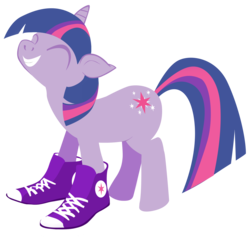 Size: 1758x1692 | Tagged: safe, artist:apple-pie-in-the-sky, twilight sparkle, pony, g4, converse, female, happy, shoes, solo