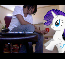 Size: 830x750 | Tagged: safe, rarity, human, pony, g4, irl, photo, ponies in real life, vector