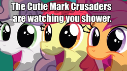 Size: 926x515 | Tagged: safe, apple bloom, scootaloo, sweetie belle, g4, cutie mark crusaders, image macro