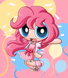 Size: 900x1029 | Tagged: safe, artist:angriestangryartist, pinkie pie, human, g4, humanized, style emulation, the powerpuff girls