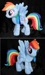 Size: 800x1329 | Tagged: safe, artist:hystree, rainbow dash, pony, g4, irl, photo, plushie, solo