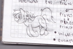 Size: 1122x743 | Tagged: safe, artist:1ltdaniels, derpy hooves, pegasus, pony, g4, female, irl, mare, notebook, sketch, tongue out