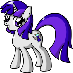 Size: 965x966 | Tagged: safe, artist:quarium, oc, oc only, oc:evermore, pony, unicorn, alternate hairstyle, female, horn, mare, simple background, smiling, solo, transparent background, unicorn oc