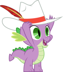 Size: 3000x3397 | Tagged: safe, artist:demigod-spike, spike, dragon, g4, secret of my excess, hat, high res, male, simple background, solo, transparent background, vector