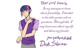 Size: 1280x817 | Tagged: safe, artist:artiedrawings, twilight sparkle, human, ask a bishonen pony, g4, dusk shine, humanized, rule 63, tumblr