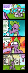 Size: 700x1800 | Tagged: safe, gameloft, spike, twilight sparkle, g4, my little pony: magic princess, chinese, comic, translated in the comments