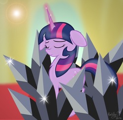 Size: 578x563 | Tagged: safe, artist:kristysk, twilight sparkle, g4, the crystal empire, chest fluff