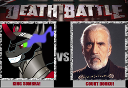 Size: 897x617 | Tagged: safe, king sombra, g4, season 3, christopher lee, commentary, count dooku, death battle, meta, star wars