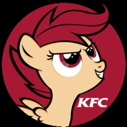 Size: 420x420 | Tagged: safe, scootaloo, g4, kfc, parody, scootachicken