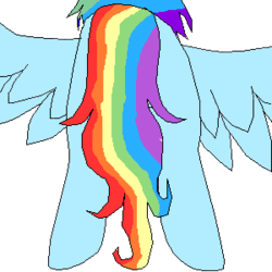 Size: 300x300 | Tagged: safe, artist:rainbowdashplz, rainbow dash, g4, butt, plot, simple background, spread wings, tail censor, transparent background