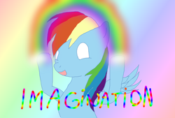 Size: 900x610 | Tagged: safe, artist:rainbowdashplz, rainbow dash, pony, g4, female, idiot box, solo, spongebob squarepants