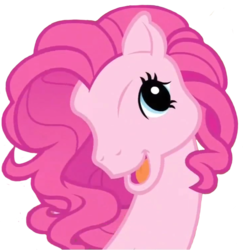 Size: 638x657 | Tagged: safe, pinkie pie, earth pony, pony, g3, g4, female, mare, pinkie's silly face, simple background, solo, transparent background