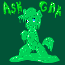 Size: 800x800 | Tagged: safe, oc, oc only, gakpony, goo pony, original species, ask gak, ask, gak, meme, meta, ponified, tumblr