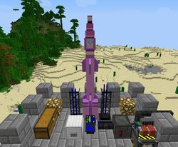 Size: 1043x860 | Tagged: safe, princess cadance, g4, the crystal empire, crystal empire, epic wife tossing, game screencap, minecraft, missile, mod, no pony