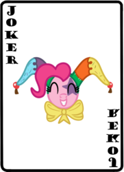 Size: 359x495 | Tagged: safe, pinkie pie, g4, card, joker, playing card