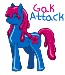 Size: 471x539 | Tagged: safe, oc, oc only, gakpony, goo pony, original species, exploitable meme, gak, simple background, solo, white background