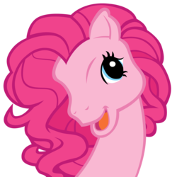 Size: 3000x3000 | Tagged: dead source, safe, artist:aibotnya, pinkie pie, g3, g4, pinkie's silly face, simple background, transparent background, vector