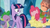 Size: 632x348 | Tagged: safe, edit, edited screencap, screencap, fluttershy, pinkie pie, spike, twilight sparkle, g4, the crystal empire, costume, disguise, heavy (tf2), hub logo, jam, pinkie spy, team fortress 2, text