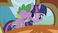 Size: 1280x720 | Tagged: safe, screencap, spike, twilight sparkle, g4, the crystal empire