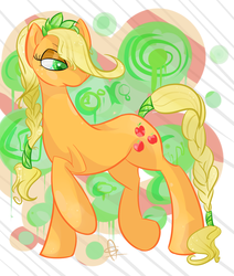 Size: 1100x1300 | Tagged: safe, artist:maku-ra, applejack, g4, the crystal empire, crystal hairstyle