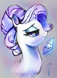 Size: 660x900 | Tagged: safe, artist:doppelgangsta, rarity, pony, g4, the crystal empire, crystal hairstyle, female, solo