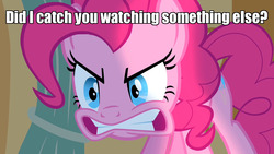 Size: 1280x720 | Tagged: safe, pinkie pie, g4, bronybait, caption, fourth wall, image macro, meme, time for ponies