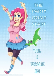 Size: 640x888 | Tagged: safe, artist:krazy-chibi, gummy, pinkie pie, g4, duo, humanized