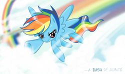 Size: 1200x710 | Tagged: safe, artist:oddlittleleaf, rainbow dash, pony, g4, female, solo, sonic rainboom