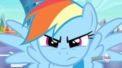 Size: 1275x714 | Tagged: safe, screencap, rainbow dash, g4, fourth wall, wingboner