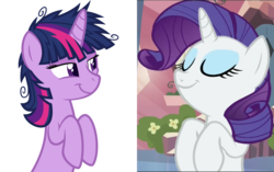 Size: 1718x1080 | Tagged: safe, screencap, rarity, twilight sparkle, g4, the crystal empire, cropped