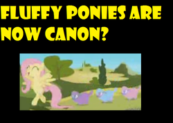 Size: 640x453 | Tagged: safe, edit, edited screencap, screencap, fluttershy, crystal pony, fluffy pony, pony, sheep, g4, the crystal empire, bipedal, downvote bait, meme, op is a duck, op is trying to start shit, the ballad of the crystal empire, tiny ewes, yellow words