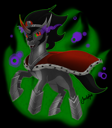 Size: 876x1000 | Tagged: safe, artist:themoonfall, king sombra, pony, unicorn, g4, the crystal empire, male, solo