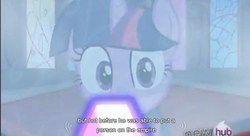 Size: 856x464 | Tagged: safe, screencap, twilight sparkle, g4, the crystal empire, youtube caption