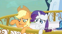 Size: 848x469 | Tagged: safe, screencap, applejack, rarity, g4