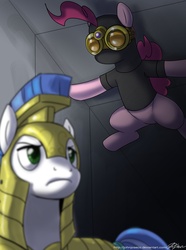 Size: 4024x5400 | Tagged: safe, artist:johnjoseco, pinkie pie, g4, absurd resolution, goggles, pinkie spy, royal guard, splinter cell, spy