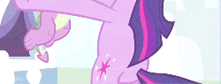 Size: 500x190 | Tagged: safe, screencap, spike, twilight sparkle, g4, the crystal empire, animated