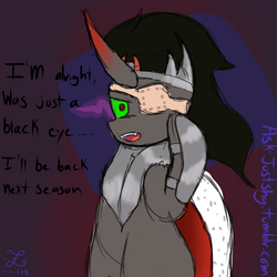 Size: 800x800 | Tagged: safe, artist:flailingandflailing, king sombra, g4, my little pony: friendship is magic, the crystal empire, 30 minute art challenge, eyepatch