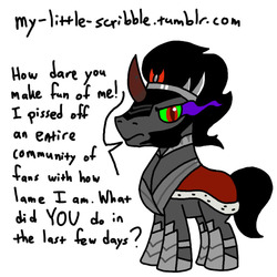 Size: 750x750 | Tagged: safe, artist:scribble, king sombra, g4, my little pony: friendship is magic, the crystal empire, 30 minute art challenge