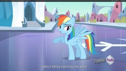 Size: 1920x1080 | Tagged: safe, screencap, rainbow dash, g4, the crystal empire, youtube caption