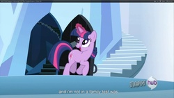 Size: 1920x1080 | Tagged: safe, screencap, twilight sparkle, g4, the crystal empire, youtube caption